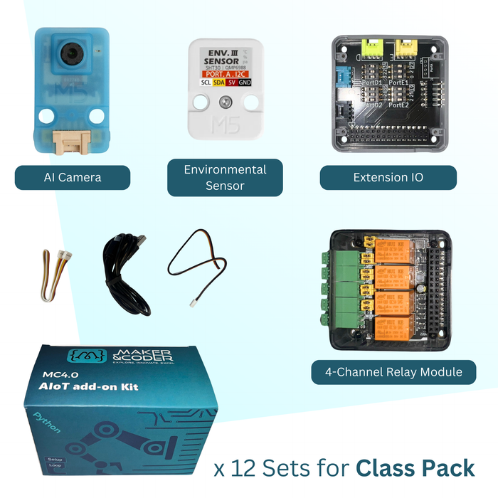 AIoT Add-On Kit – IoT Extension Kit for STEM Labs (12 Sets for CLASS PACK) -MC 4.0