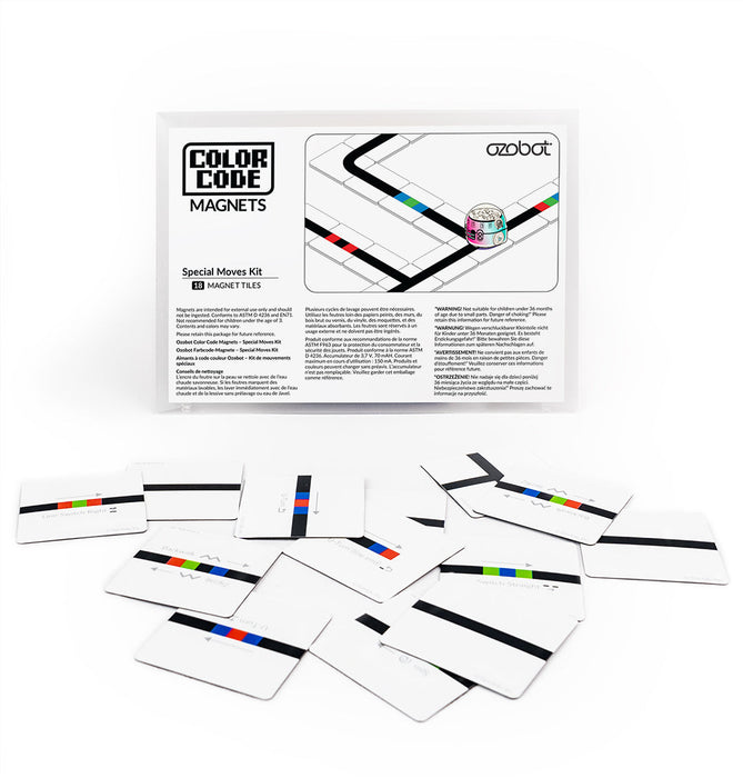 Ozobot Color Code Magnets: Special Moves Kit