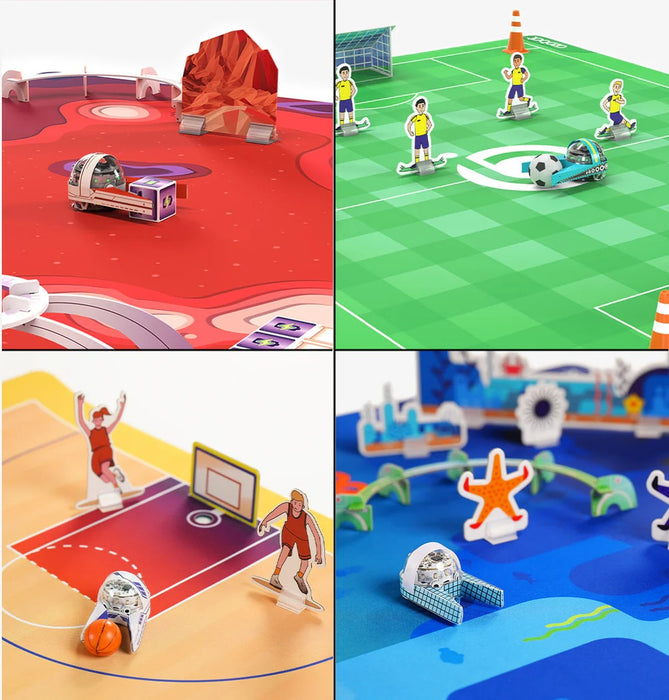 Ozobot Challenge Mats: 4 Choices Available (Mission to Mars, Soccer, Basketball, Ocean Explorer)
