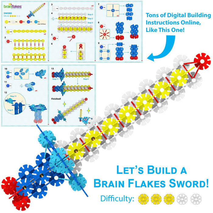 Brain Flakes® 500pcs Interlocking Plastic Disc Set - Classroom Set (10 Units)