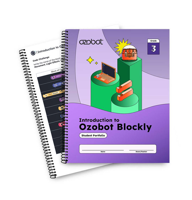 Introduction To Ozobot Blockly Curriculum: Student Portfolios (12 Pack) - Special Order Item 2-4 week delivery