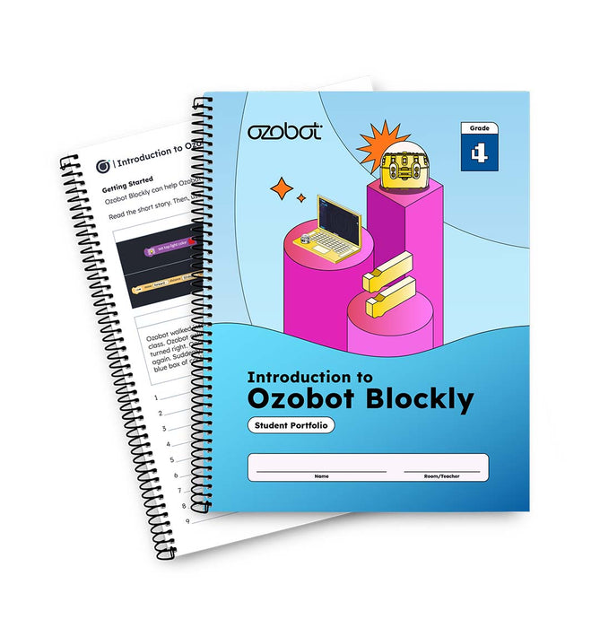 Introduction To Ozobot Blockly Curriculum: Student Portfolios (12 Pack) - Special Order Item 2-4 week delivery