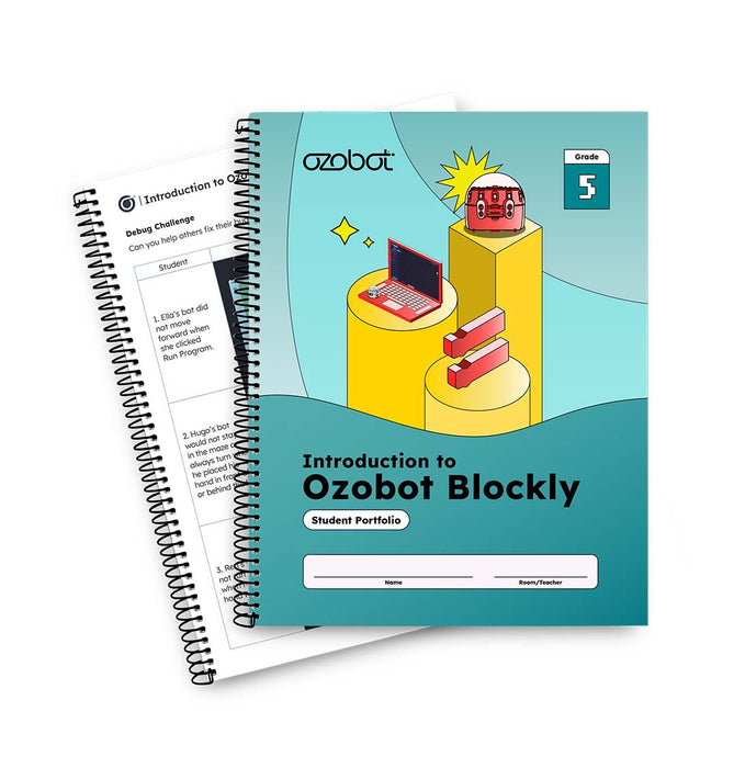 Introduction To Ozobot Blockly Curriculum: Student Portfolios (12 Pack) - Special Order Item 2-4 week delivery