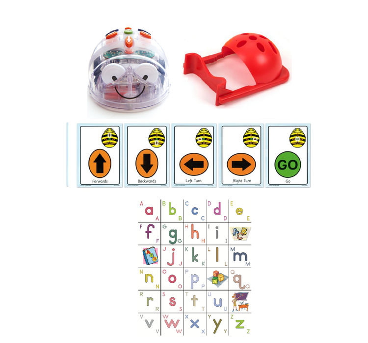 Blue-Bot - (Starter Pack) - Robot Bundle with Mat & Command Cards, Clip on Shell