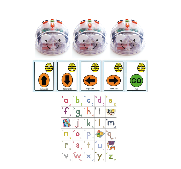 Blue-Bot (3 Robot Pack) - Robot Bundle with Mat & Command Cards
