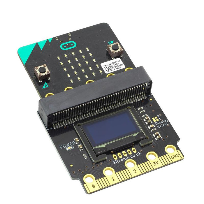 NEW! Kitronik :VIEW Graphics128 OLED display 128x64 for BBC micro:bit (WITHOUT micro:bit)