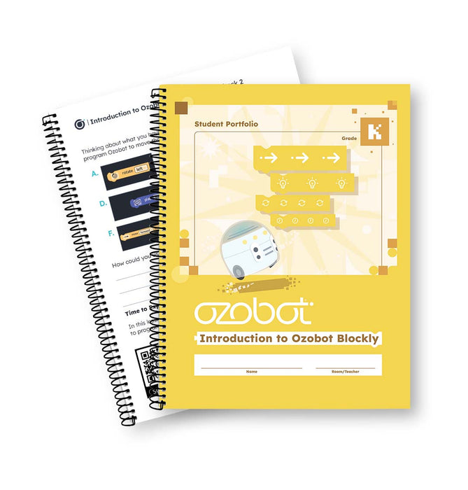 Introduction To Ozobot Blockly Curriculum: 12 x Student Workbooks + 1 x Teacher Answer Key - (Choose Grades K- 5 Workbooks)
