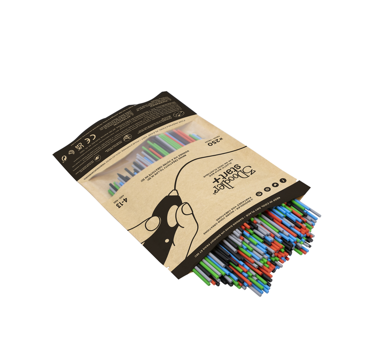 3Doodler Start Eco-Plastic for START PEN ONLY - 6 Inch Filament (250 Pieces) - Multi Color