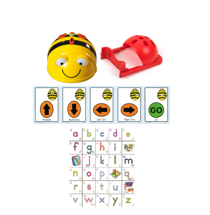 Bee-Bot - (Starter Pack) - Robot Bundle with Mat & Command Cards, Clip on Shell