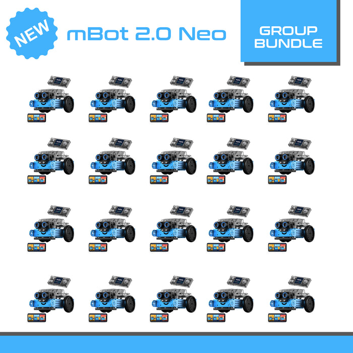mBot 2.0 (Neo) Group Bundle - 20 mBots + 12 AI & IOT Kits (Save $200)