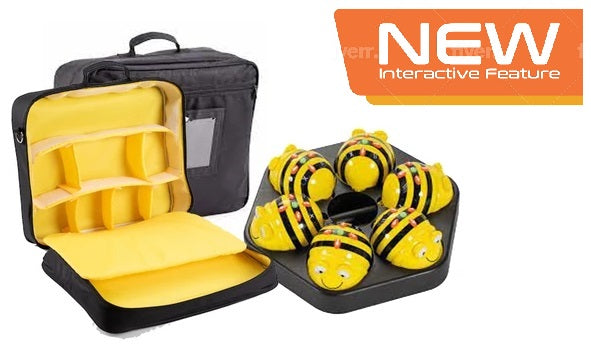 Bee-Bot Store and Charge Bundle - (6 Bee-Bots & Storage Bag & Docking Station)