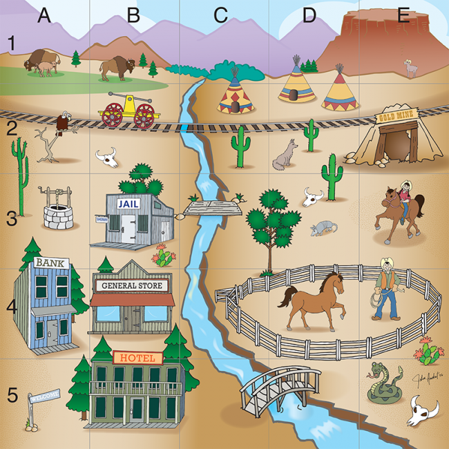 Old West Mat (Blue-Bot)