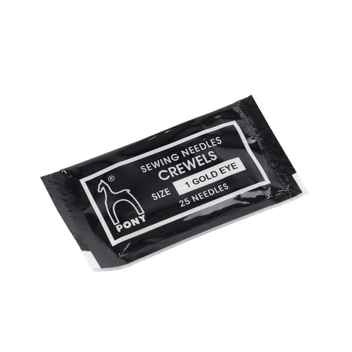 Pony Crewels Gold Eye Embroidery Needles, pack of 25