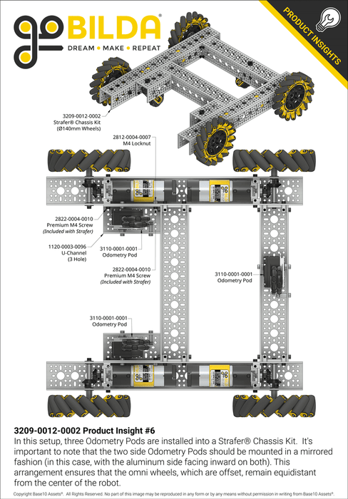 Strafer® Chassis Kit (140mm Mecanum Wheels)