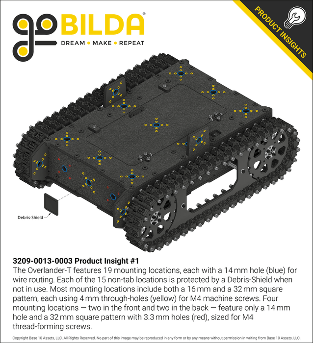 Overlander-T All-Terrain Robot Platform (25lb Payload, 2.3mph)