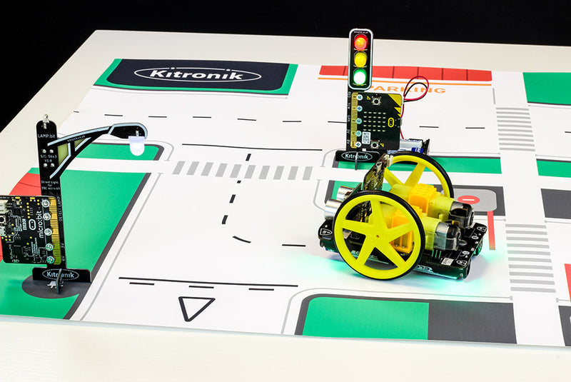 Kitronik :MOVE Motor Line Follow Mat Bundle: Includes Mat, Lamp:bit, Stop:bit, Access:bit