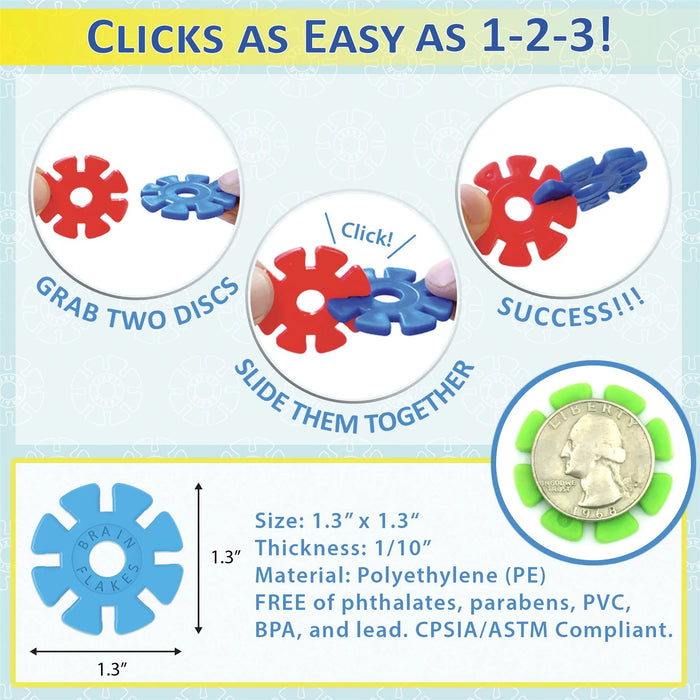Brain Flakes 2500pcs Build 'n' Build Set - Classroom Set (4 Units)