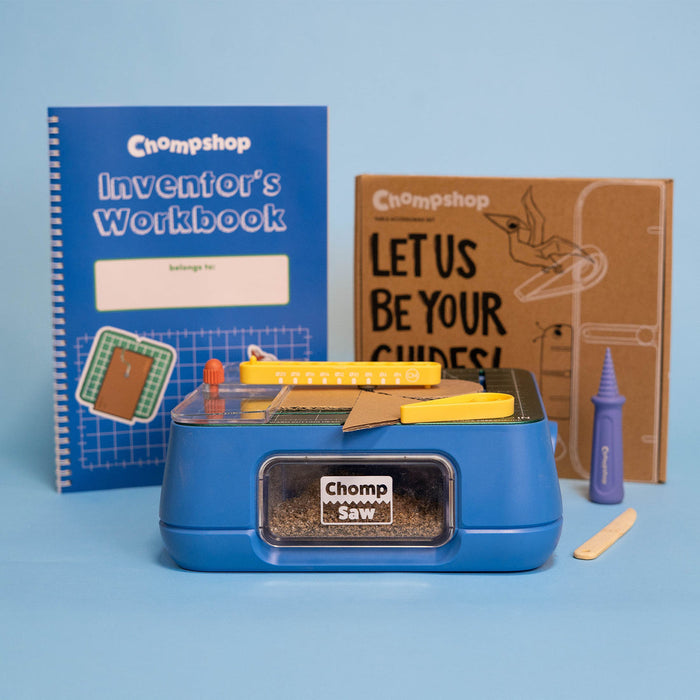 ChompSaw Maker Bundle (ChompSaw, Table Accessories, Inventor's Workbook, Hole Punch & Scoring Tool)