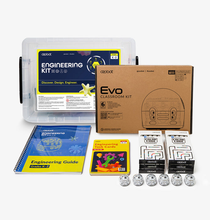 Engineering Kit with Ozobot EVO 6 Pack: K-2 Students