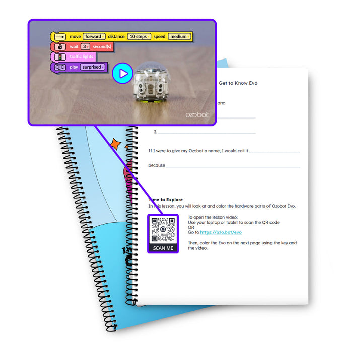 Introduction To Ozobot Blockly Curriculum: Student Portfolios (12 Pack)