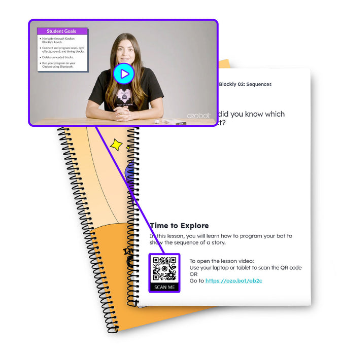 Introduction To Ozobot Blockly Curriculum: Student Portfolios (12 Pack)