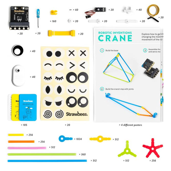 Strawbees Bundle: STEAM Classroom Robotics - micro:bit not Included