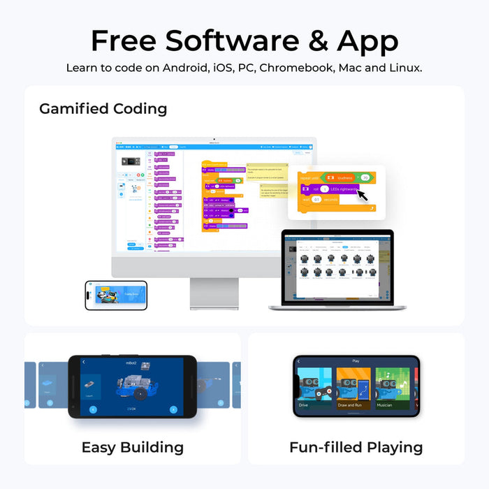 Makeblock mBot2 Rover Robotics Kit - Interactive Emo Robot for Coding Learning and Outdoor Play