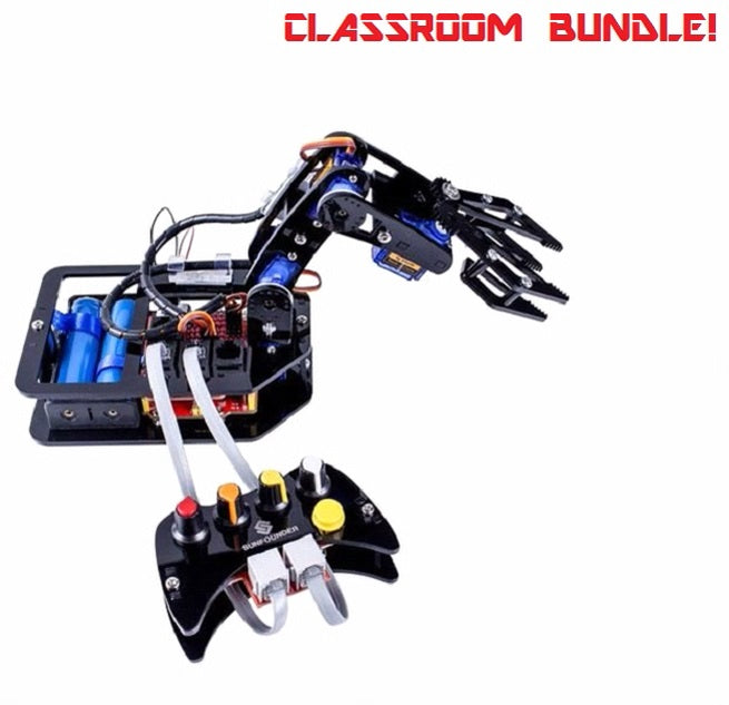 STEAM Robo-Arm Kit for Arduino - Programmable 4-Axis Robot Arm (HamiltonBuhl)  - Classroom 10 Pack