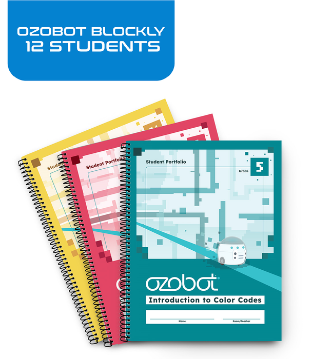 Introduction To Ozobot Blockly Curriculum: 12 x Student Workbooks + 1 x Teacher Answer Key - (Choose Grades K- 5 Workbooks)