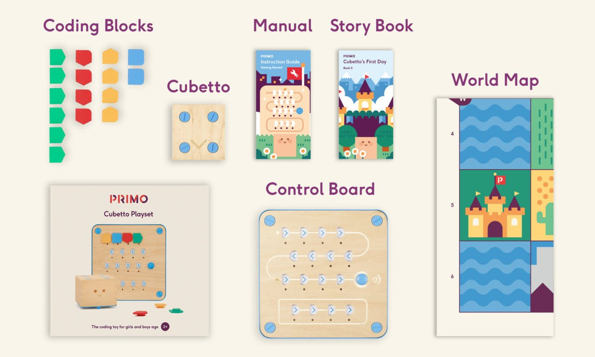 Cubetto Classic Playset- Small Classroom Bundle (5 Cubettos, Adventure Packs & Block Extensions)