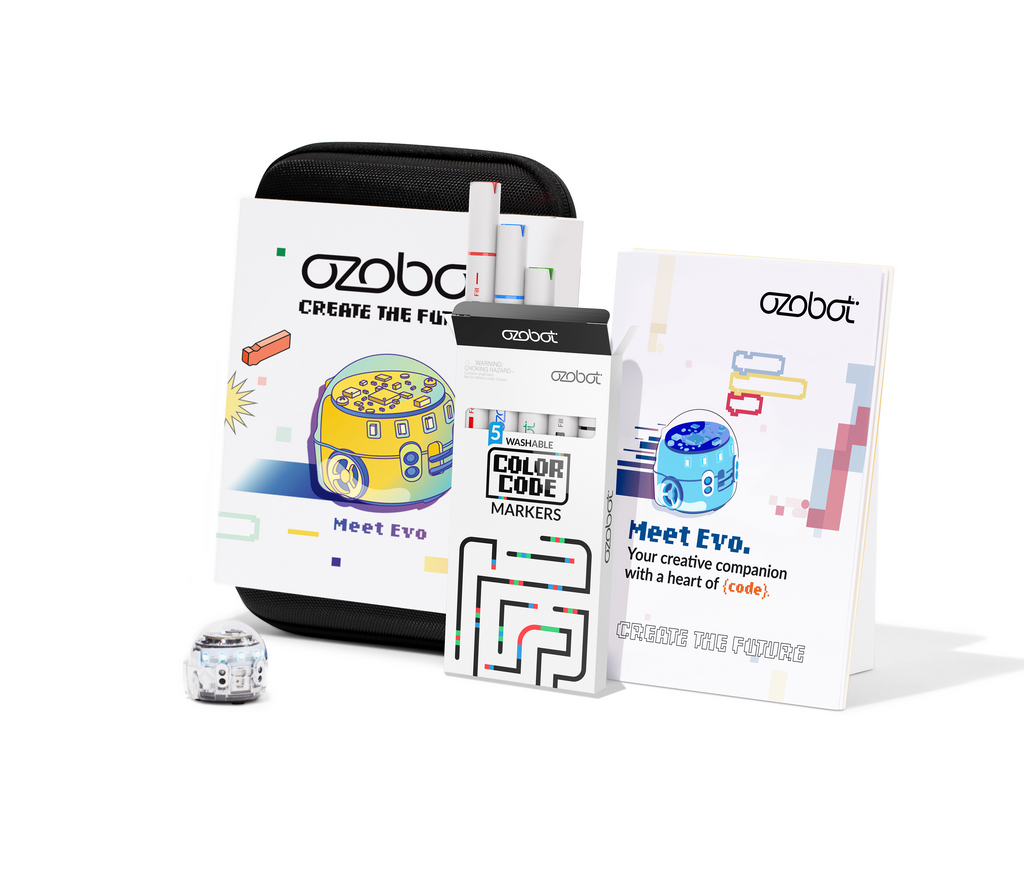 Ozobot Evo Starter Pack, Crystal White 