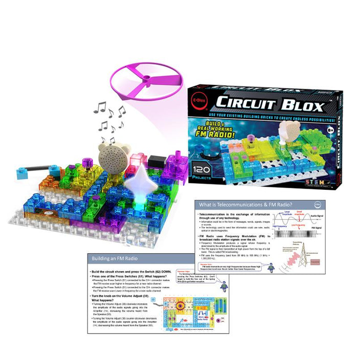 Circuit Blox™ 120 Project Student Set - E-Blox® Circuit Board Building Blocks Educational Sets