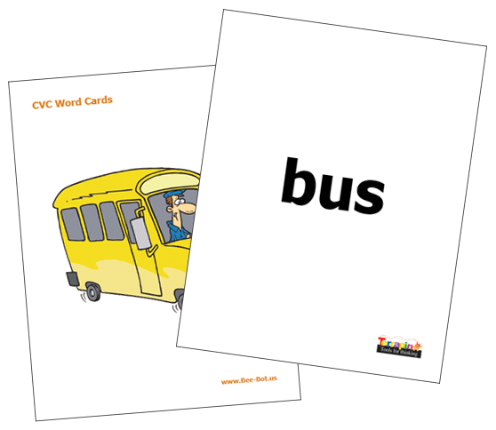 Bee & Blue Bot - Word Cards