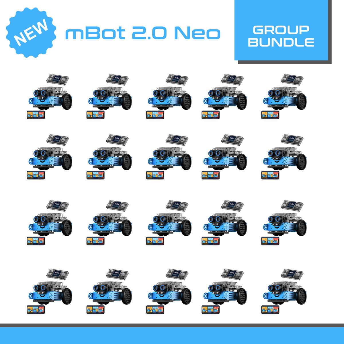 Mbot Card mBot 2.0 (Neo) Group Bundle - 20 mBots + 12 AI & IOT Kits (Save $200 ...