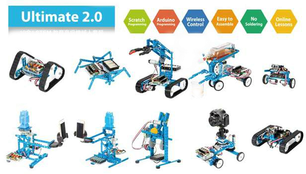Ultimate 2.0- The 10-in-1 STEM Educational Robot Kit - Education Bundle (5 Pack)