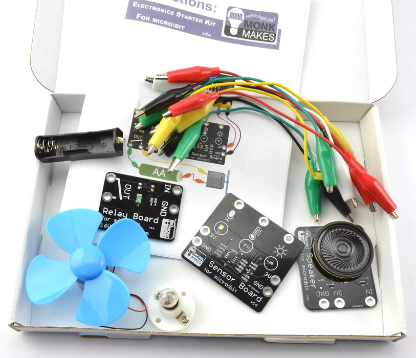 MonkMakes Electronics Starter Kit for micro:bit (for micro:bit V1 & V2)