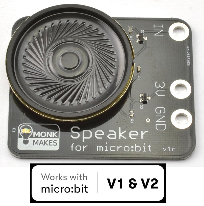 MonkMakes Speaker for micro:bit (for micro:bit V1 & V2)